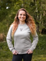 Zachraňte dámská mikina bez kapuce Štěstí - šedá