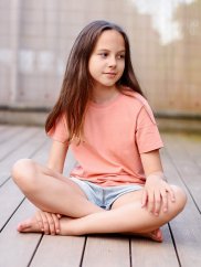 Dětské tričko Bez potisku - růžové