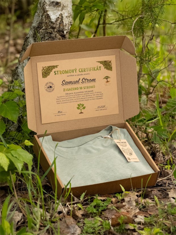 Pánské lněno-bavlněné tričko - zelené