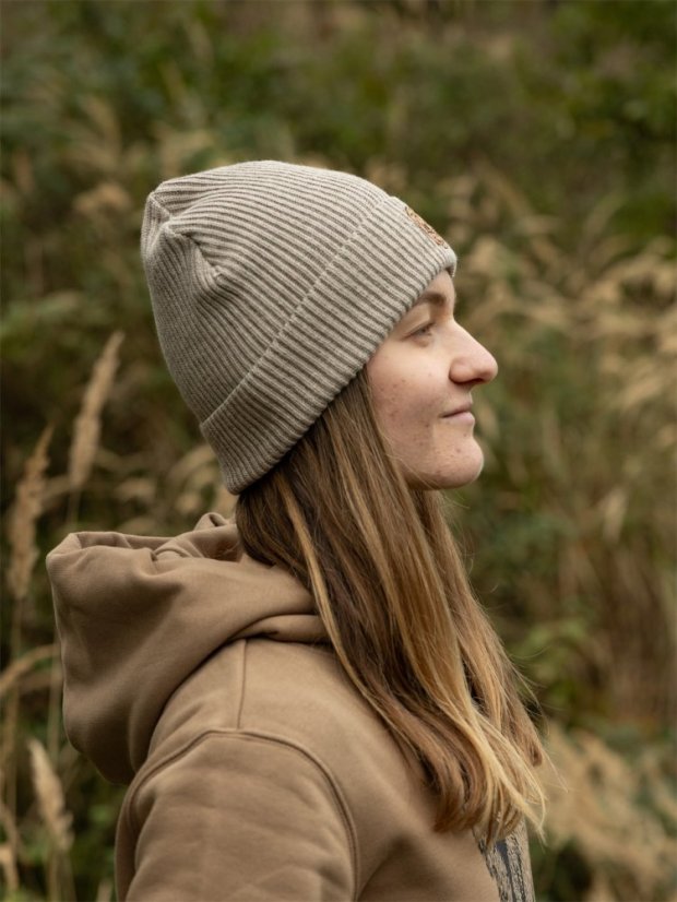 Čepice žebrovaná Krajinka - písková