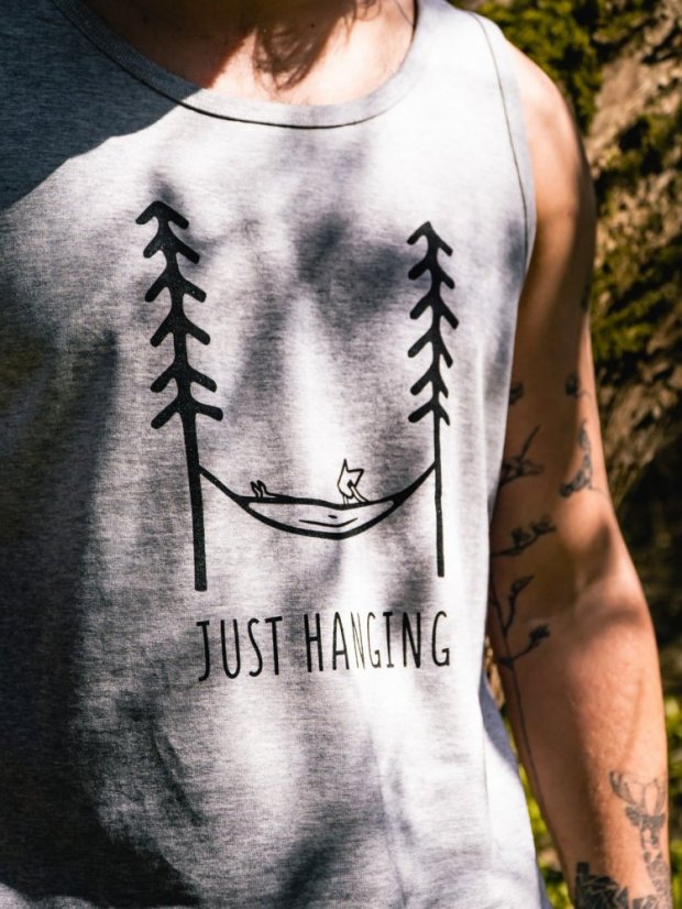 Pánské tílko Just hanging - šedé