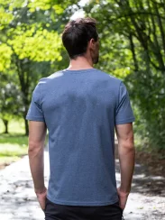 Pánské tričko Bez potisku - modrošedé