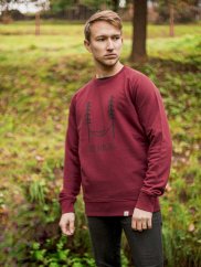 Zachraňte pánský crewneck Just hanging - vínový