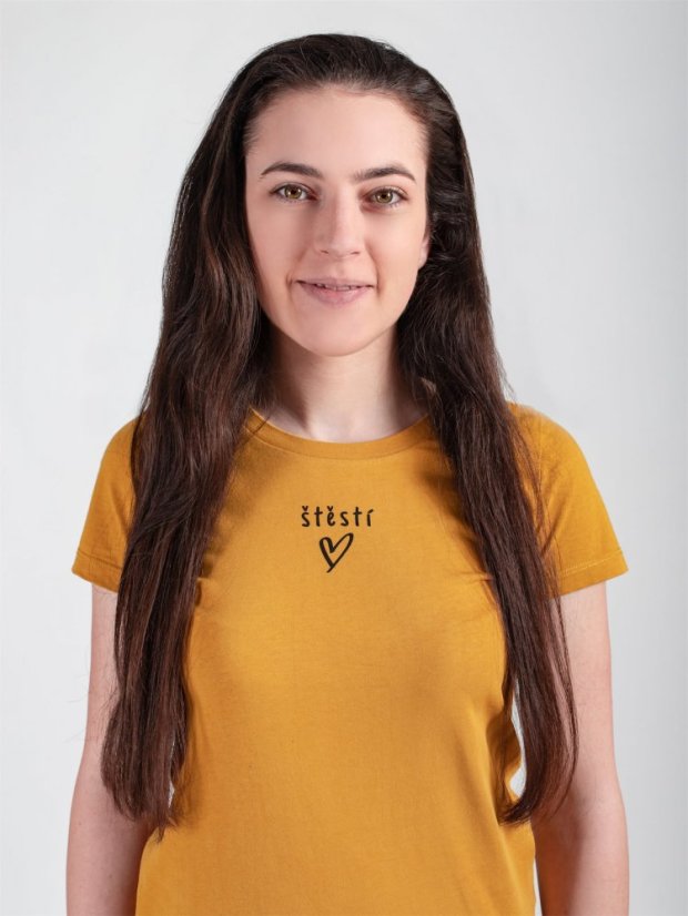 Dámské tričko Štěstí - hořčicové