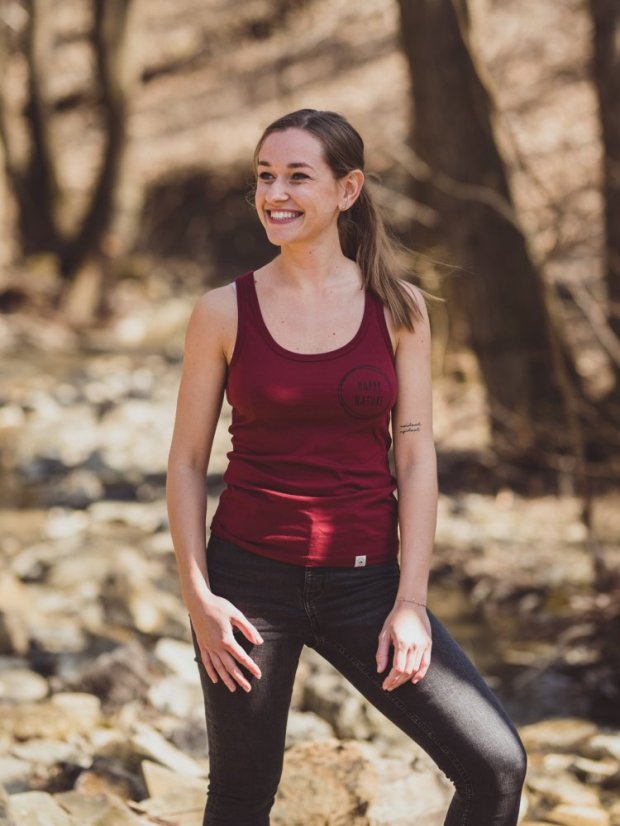 Zachraňte dámské tílko Connection - vínové