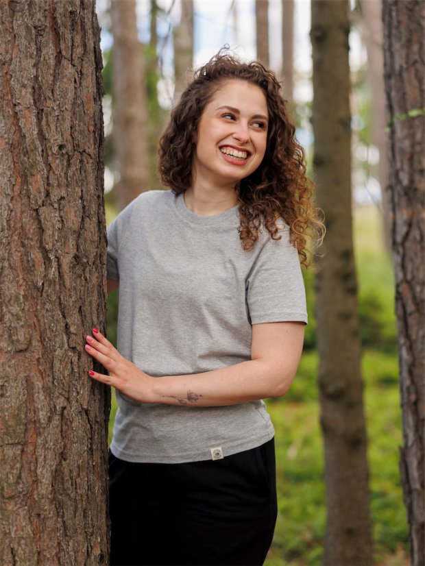 Dámské tričko Bez potisku - šedé