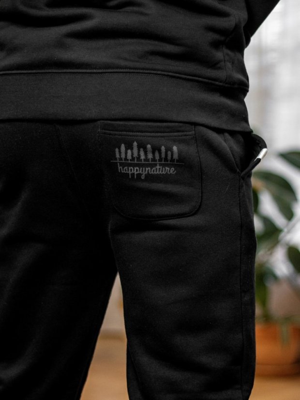 Pánské tepláky 10 stromů - černé