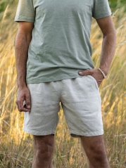 Pánské lněné kraťasy LENLi - naturální