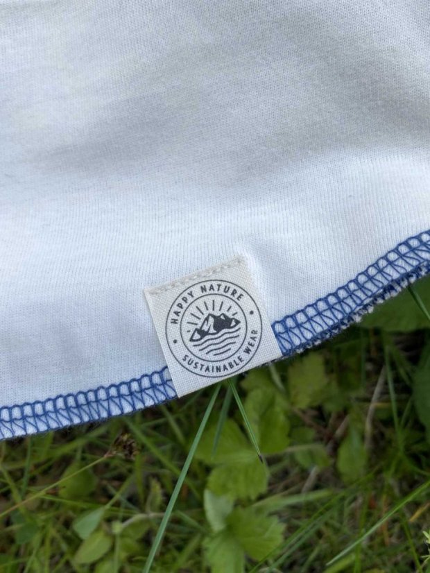 Dětský raglánek Logo - modrý