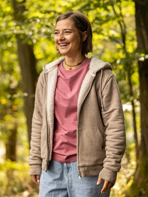 Dámská rozepínací mikina - písková