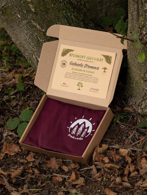 Dámské tričko V srdci - vínové