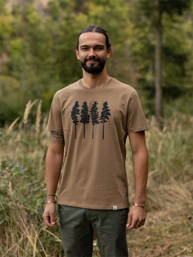 Pánské tričko Boroivce - hnědé