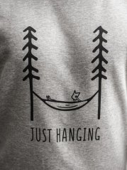 Zachraňte pánský crewneck Just hanging - šedý