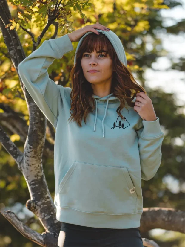 Dámská mikina Vrcholky - mintová