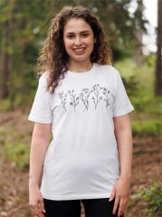Dámské tričko Kvítí - bílé