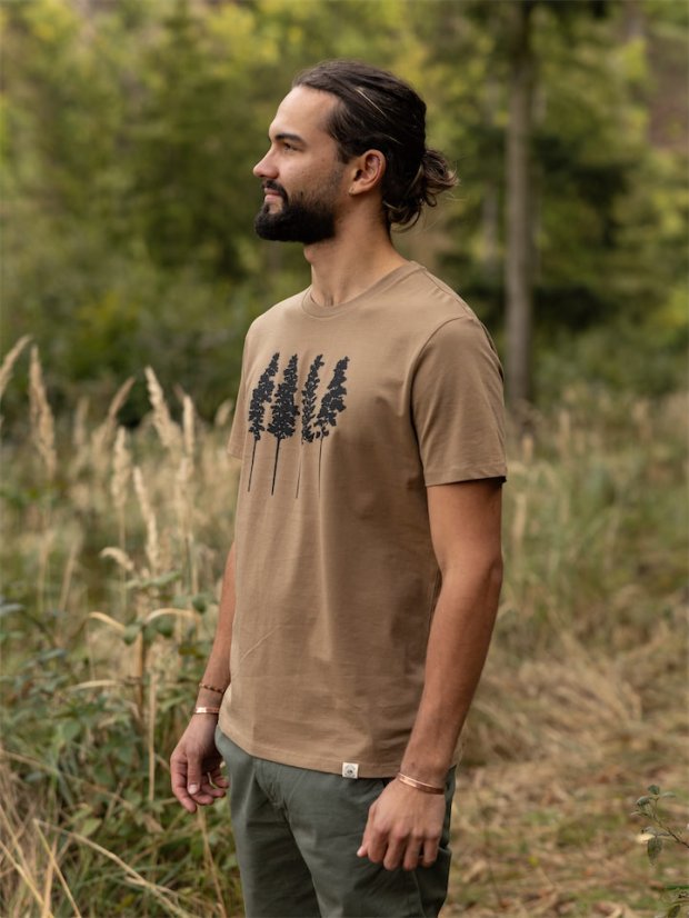 Pánské tričko Boroivce - hnědé