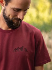 Pánské tričko Pohoří - vínové