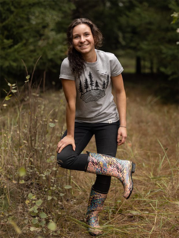 Dámské tričko Les - šedé