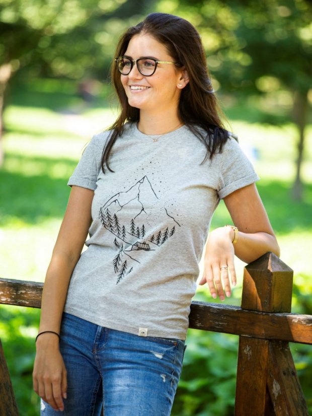Dámské tričko Pure nature - šedé