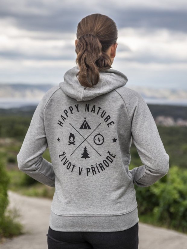 Dámská mikina Život v přírodě - šedá