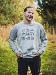 Zachraňte pánský crewneck Kempr - šedý