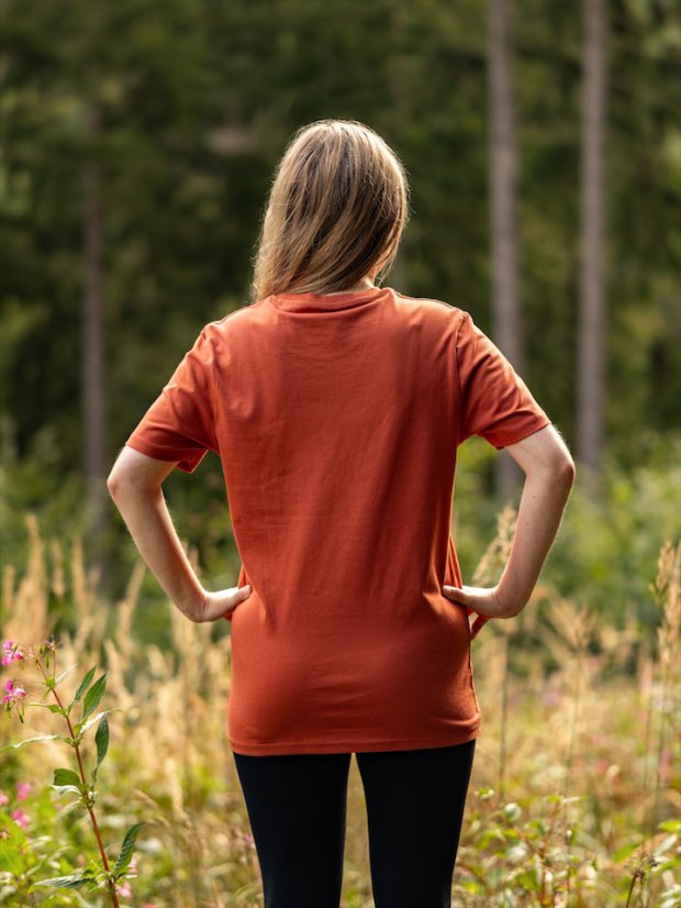 Dámské tričko Bez potisku - cihlové