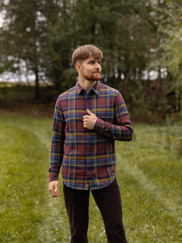 Pánská flanelová košile - károvaná