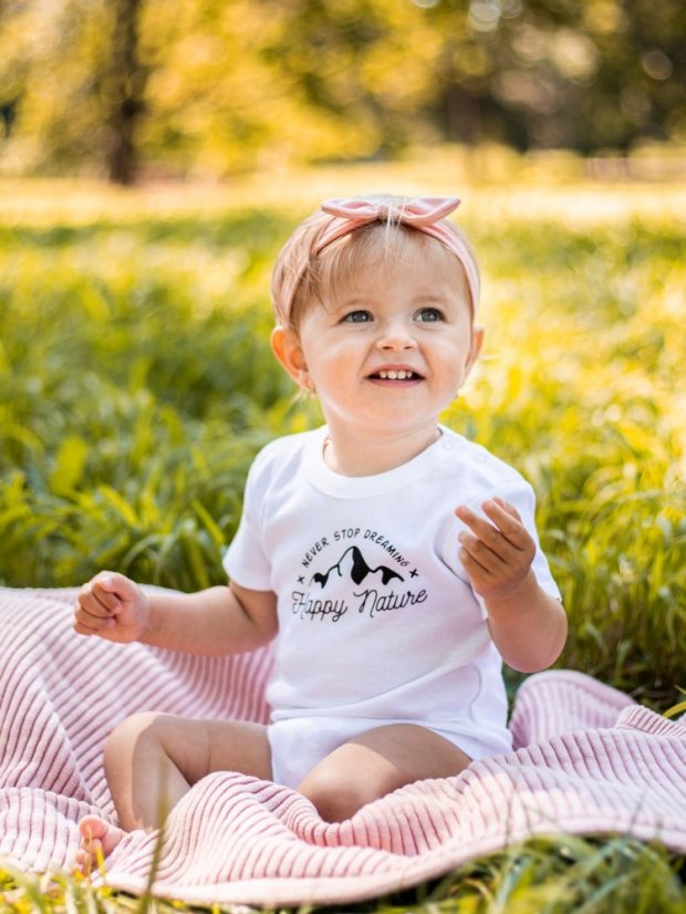 Zachraňte dětské bodýčko Never Stop Dreaming - bílé