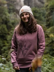 Dámská mikina bez kapuce Pure nature - ibišková