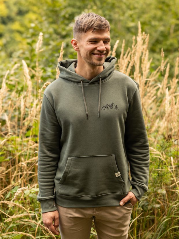 Pánská mikina Pohoří - khaki