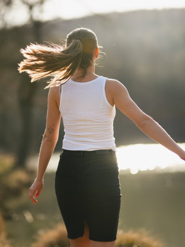 Dámské tílko Bez potisku - bílé