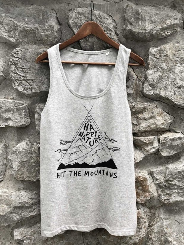 Pánské tílko Hit the mountains - šedé