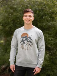 Pánská mikina bez kapuce Úsvit - šedá