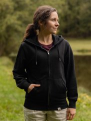 Dámská rozepínací mikina Bez Potisku - černá