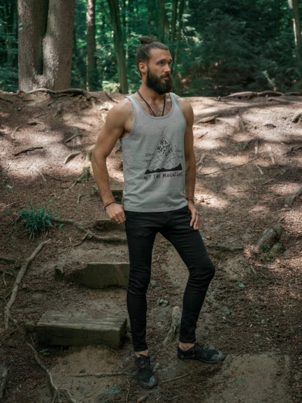 Pánské tílko Hit the mountains - šedé