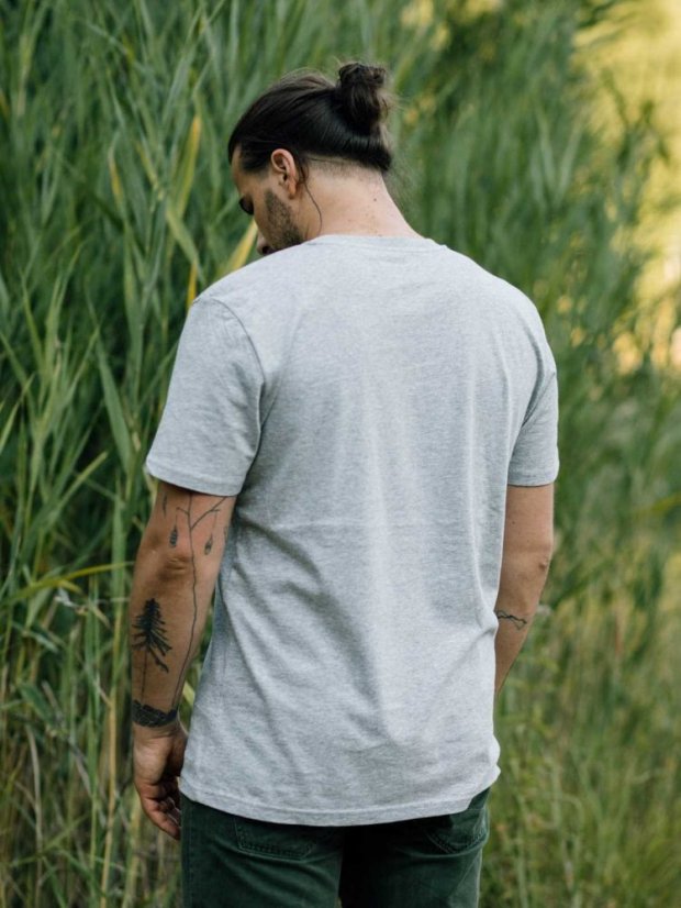 Pánské tričko Bez potisku - šedé