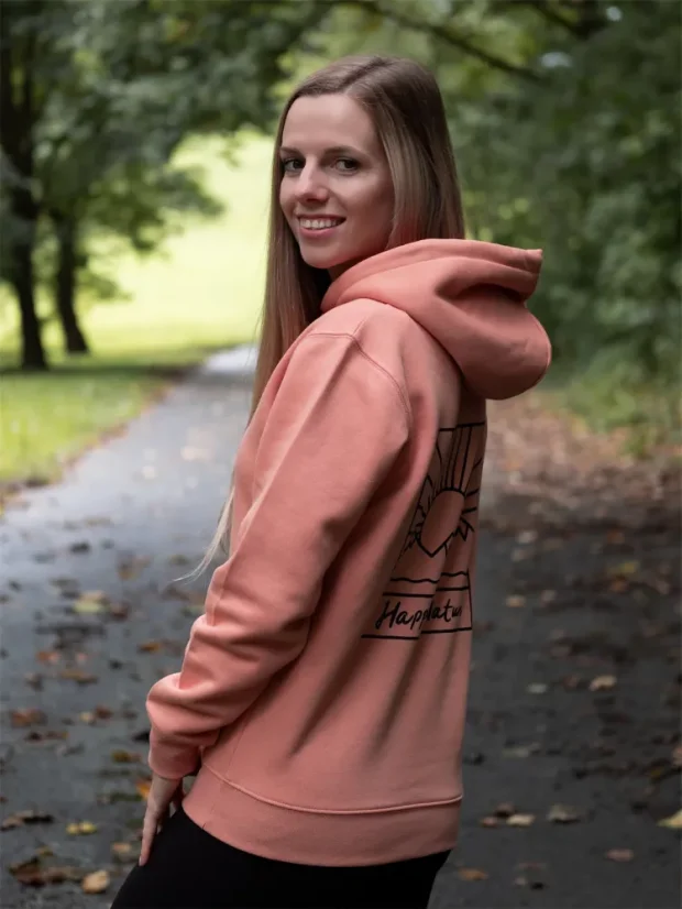 Zachraňte dámská lososová mikina Západ - volný střih