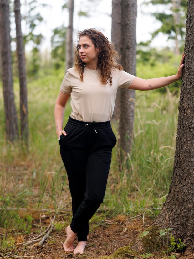 Dámské tepláky Bez potisku - černé