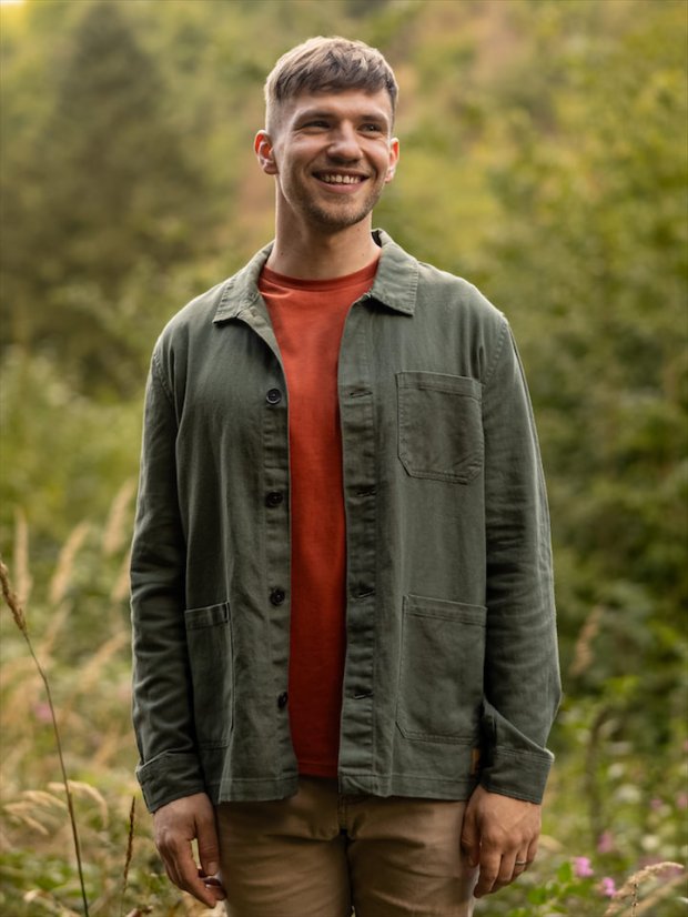 Košilová bunda - zelená