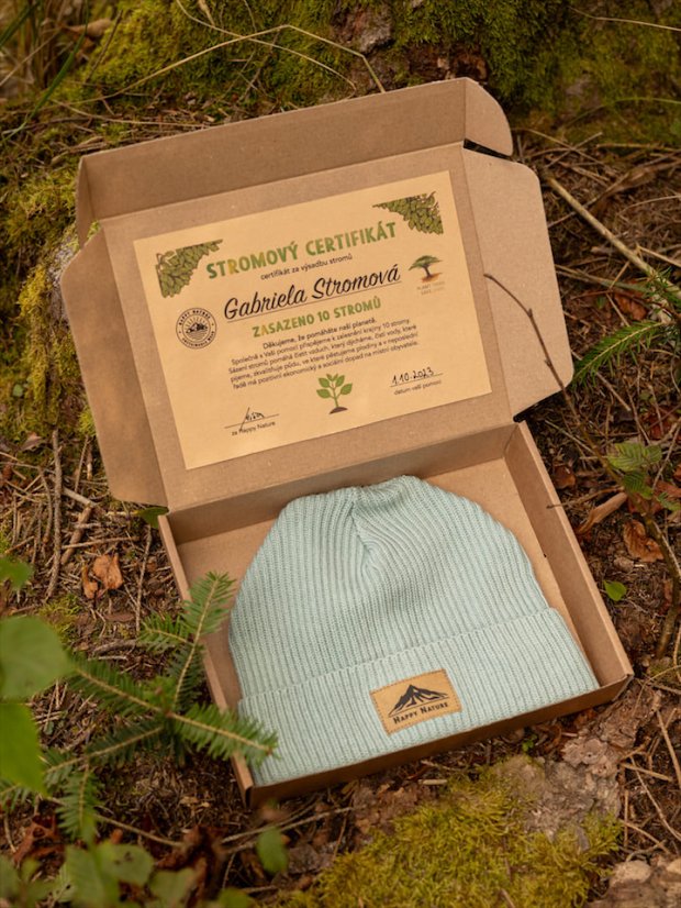 Čepice žebrovaná Mountains - mintová
