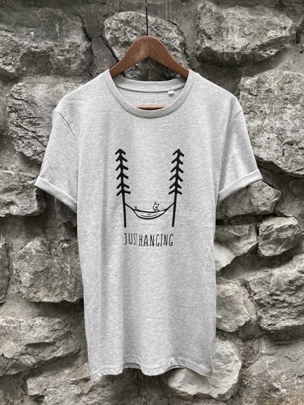 Dámské tričko Just hanging - šedé