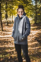 Dámská mikina Bez potisku - modrošedá