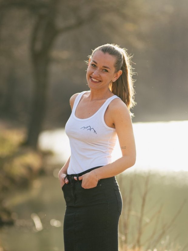 Zachraňte dámské tílko Hory - bílé