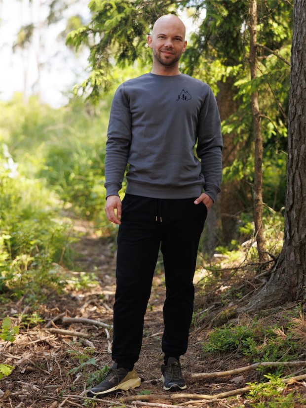 Pánské tepláky Bez potisku - černé