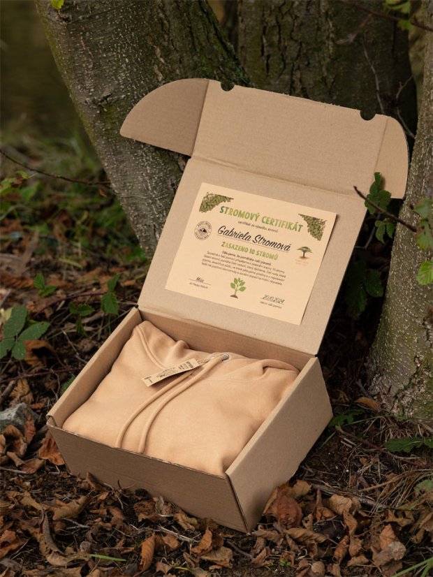 Dámská mikina Bez potisku - béžově hnědá