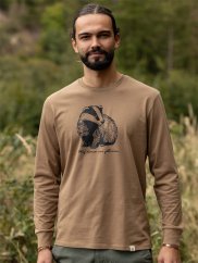 Pánské tričko s dlouhým Jezevec - hnědé