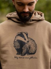 Pánská mikina Jezevec - hnědá