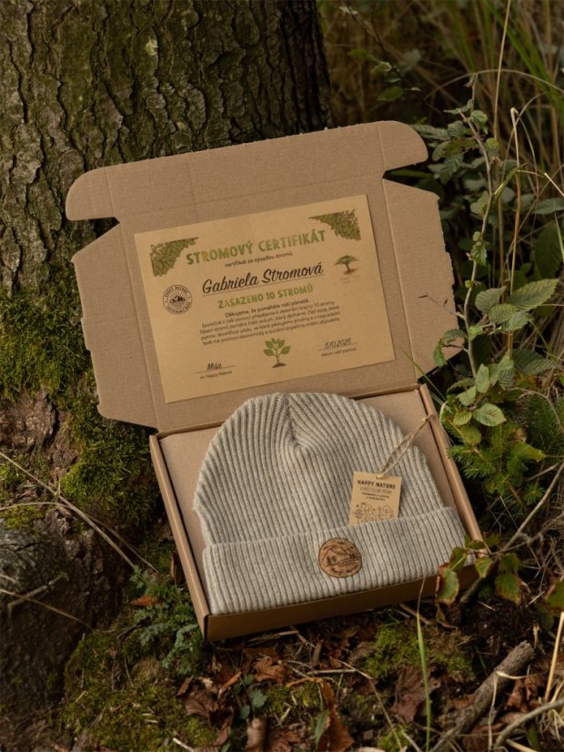 Čepice žebrovaná Krajinka - písková