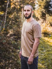 Pánské tričko Bez potisku - hnědé