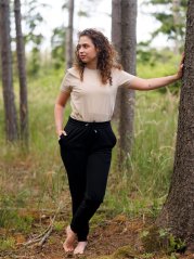 Dámské tepláky Bez potisku - černé